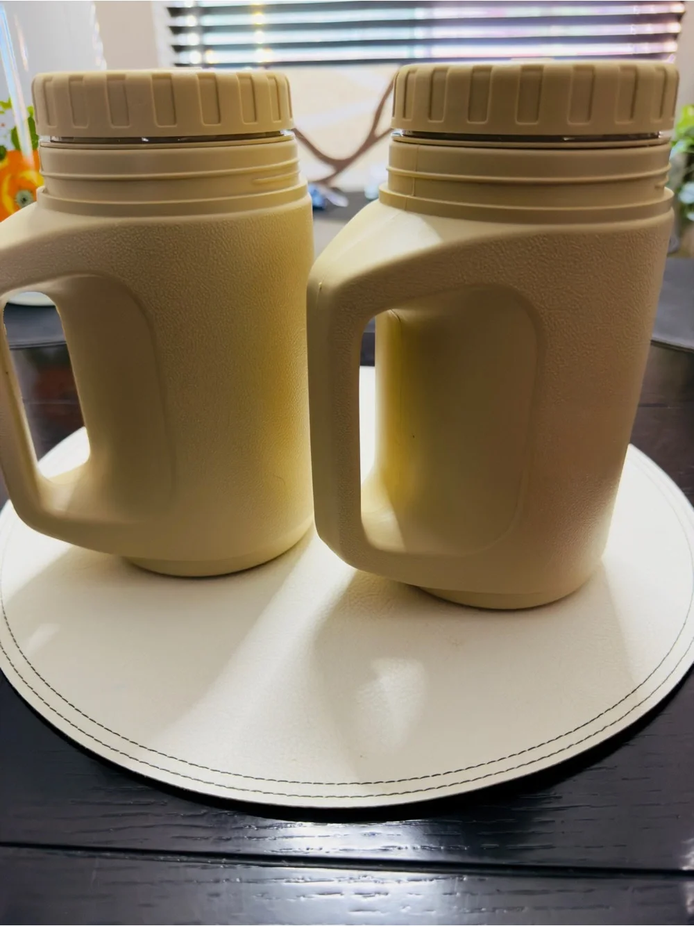 1980s Retro Vintage Thermos 4215 Soup/ Coffee Travel Mug Matching set of 2